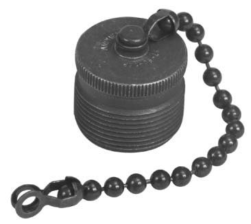 MIL-DTL-5015 protective cap with chain (representative photo)
